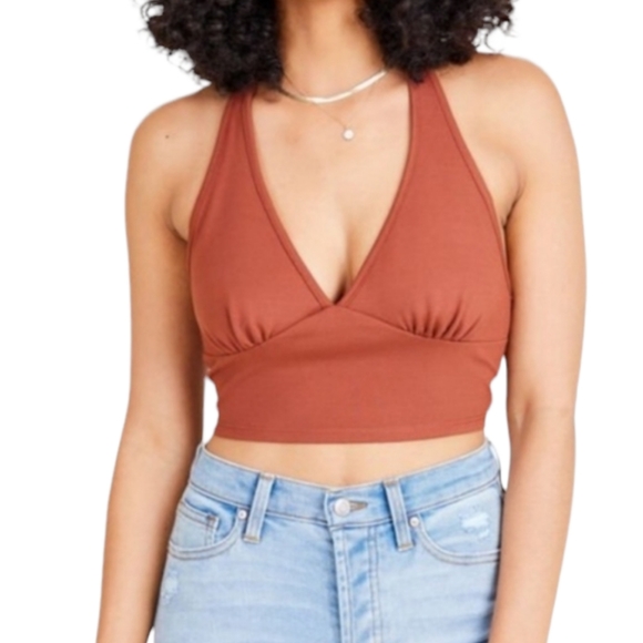Altar'd State Pointe Halter Top in Copper - Picture 1 of 6